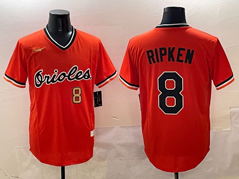 Men Baltimore Orioles 8 Ripken Orange Game Nike 2025 MLB Jersey style 4256
